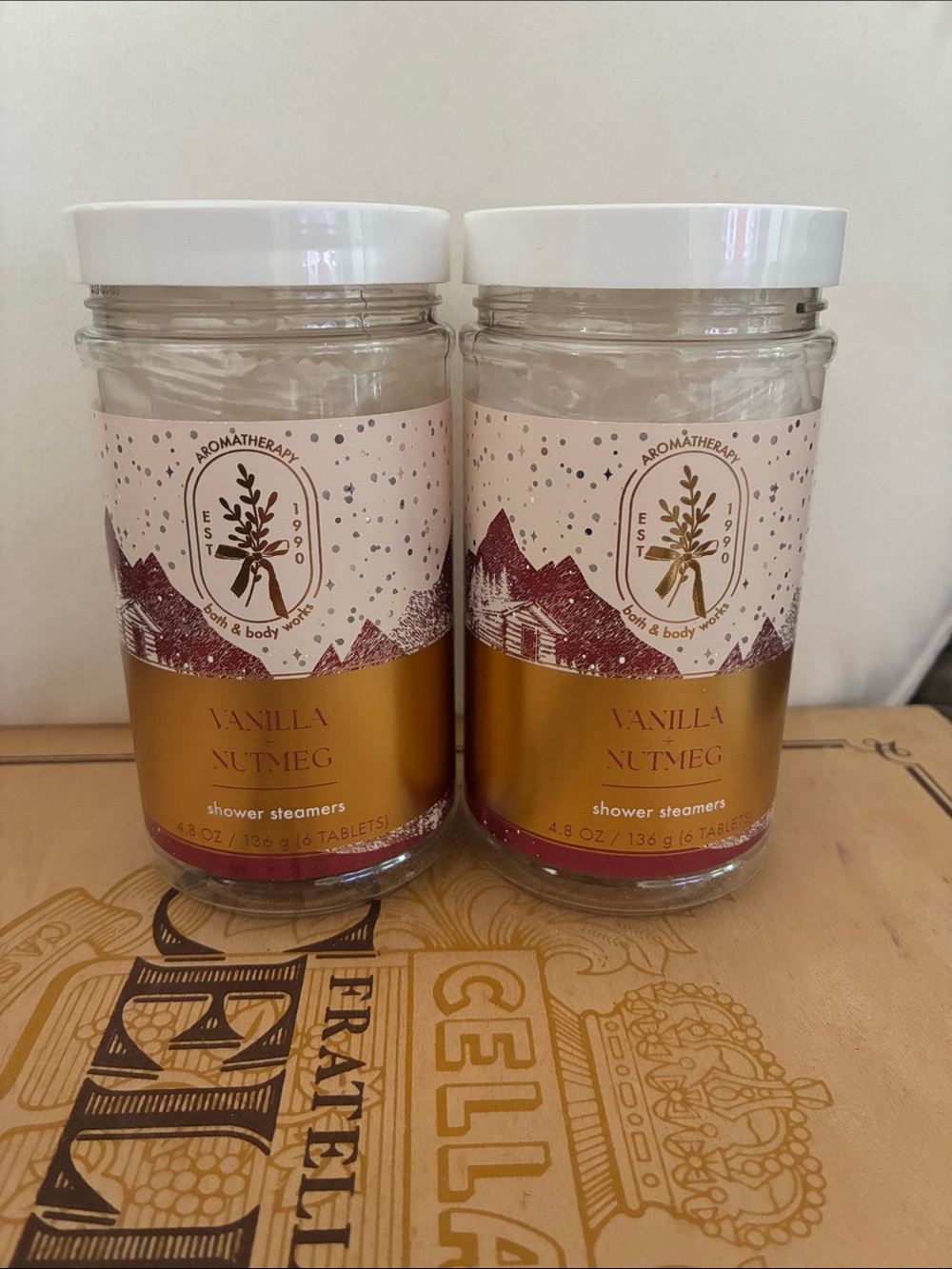 Vanilla Nutmeg Shower Steamers - Aromatherapy Jar (Set of 2)
